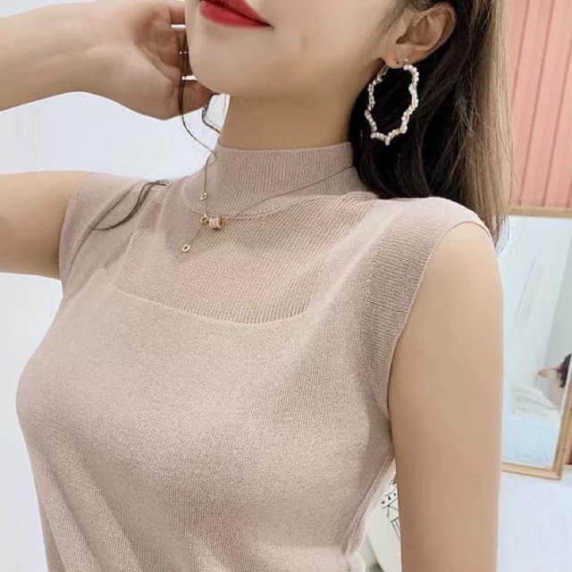Áo len mỏng sát nách