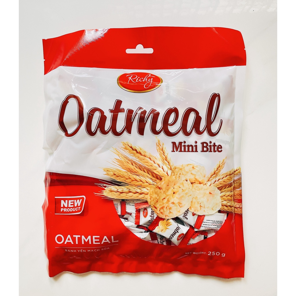 BÁNH YẾN MẠCH SỮA RICHY OATMEAL MINI BITE - GÓI 250G