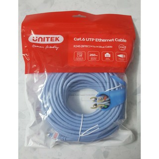 Cáp mạng lan internet unitek chuẩn cat6 utp dài 20m y-c815abl