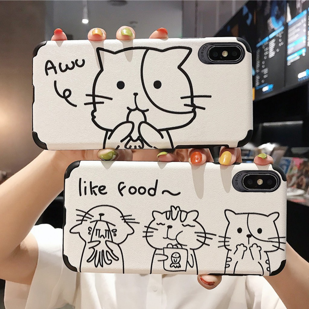 [ IPHONE ] Ốp Lưng Da IMD Like Food - R045