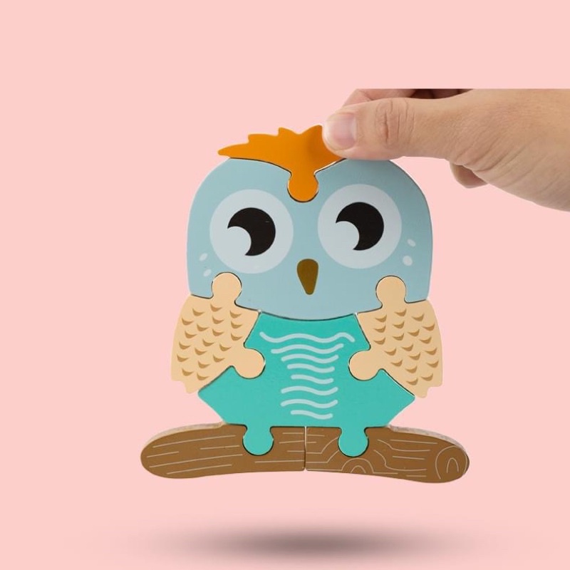 Đồ chơi ghép hình gỗ nổi 3D bằng gỗ thông minh giáo dục Montessori nhiều chủ đề giúp bé phát triển trí tuệ (3d màu )