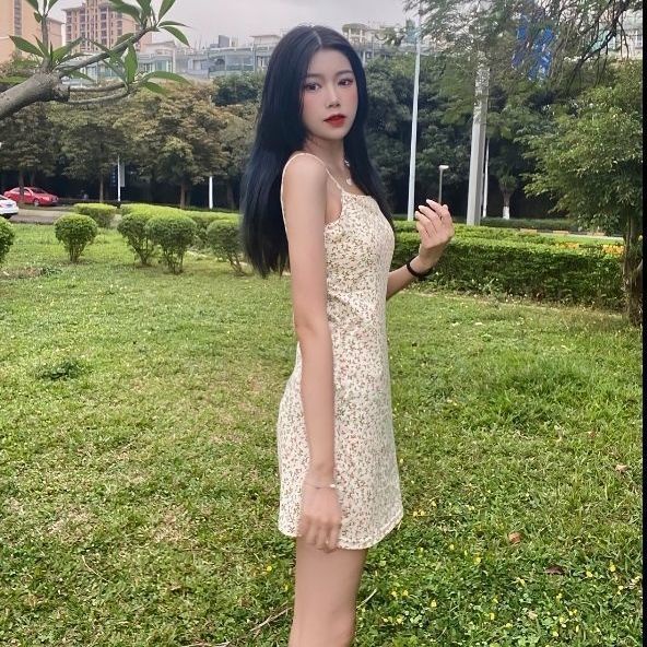 Đầm Hoa Hai Dây Thời Trang Mùa Hè Dành Cho Nữ 2021