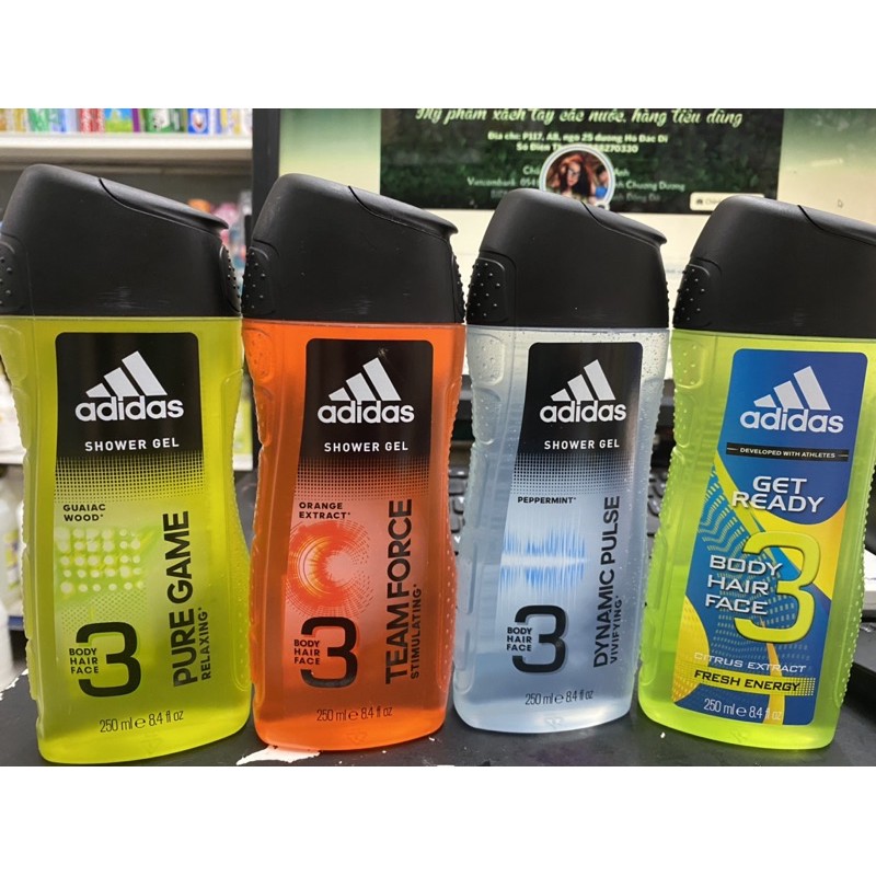 Sữa tắm Adidas 3in1 men 400ml,250ml