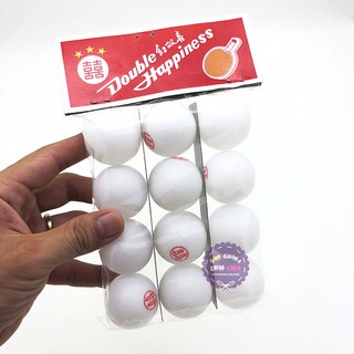 Bộ 12 banh đánh bóng bàn bằng nhựa - Bóng banh bàn màu trắng