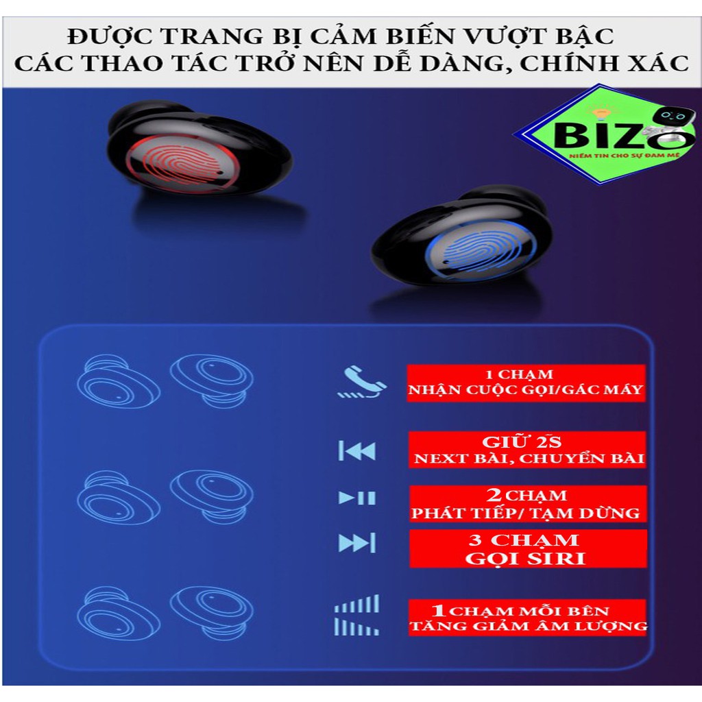 (SIÊU PHẨM CAO CẤP 2020) TAI NGHE KHÔNG DÂY, TAI NGHE BLUETOOTH 5.1 MÀN HÌNH LED + ÂM THANH 9D | BigBuy360 - bigbuy360.vn