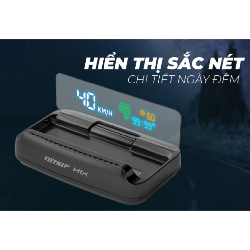 [MIỄN PHÍ LẮP ĐẶT] MÀN HÌNH HIỂN THỊ THÔNG TIN VIETMAP HUD H1X