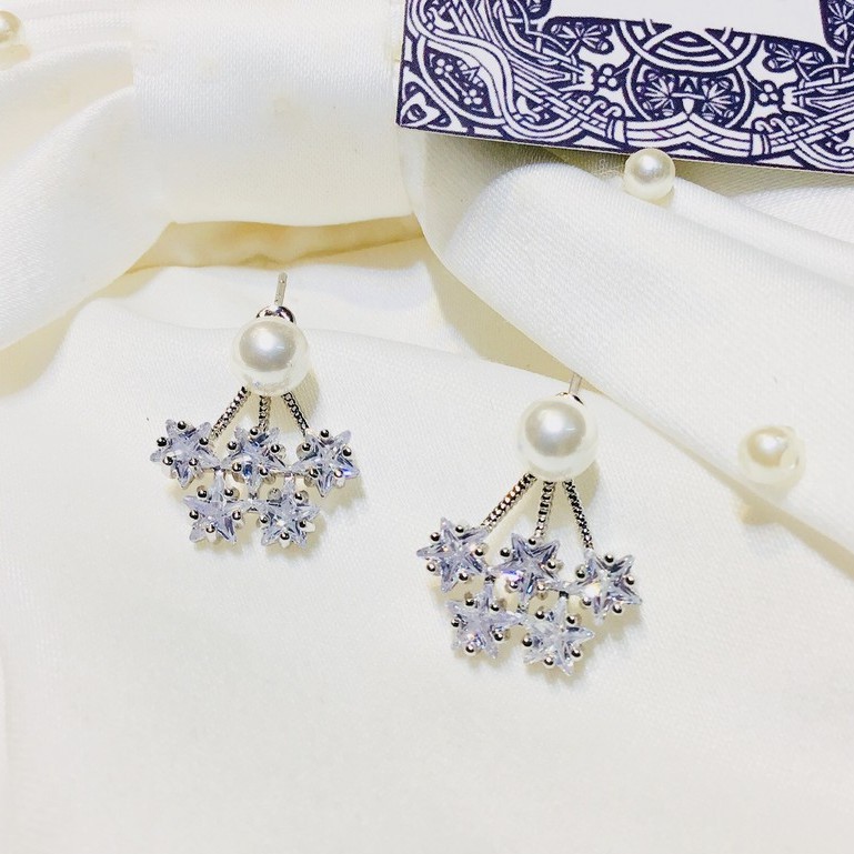 Khuyên Tai Cô Dâu Vòng Tròn Đính Hạt Tròn TROVO NHÀ NHÒ 1592