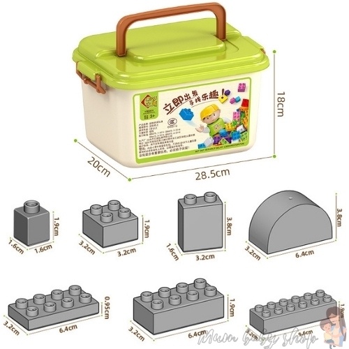 Bộ đồ chơi Lego cỡ lớn, xếp hình, ghép hình, lắp ráp, lắp ghép cho bé trai và bé gái 2 3 4 5 6 7 tuổi. Đồ chơi trẻ em