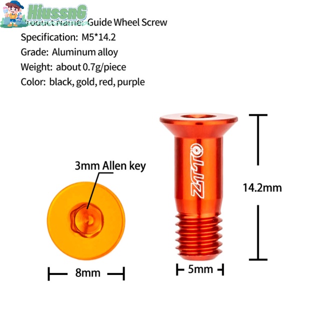 Ốc Vít Cố Định Cùi Đề Sau Bằng Hợp Kim Nhôm Nhiều Màu Cho Xe Đạp Leo Núi