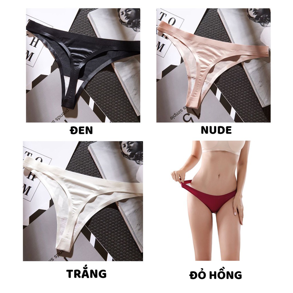 Quần Lọt Khe Nữ ❤️FREESHIP❤️ Quần Lót Lọt Khe Sexy su lụa siêu mềm mại thoáng mát tôn dáng mã 4051