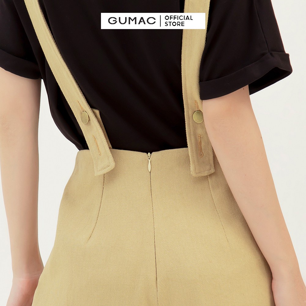 Quần short nữ phối yếm GUMAC thiết kế mới cá tính QB377