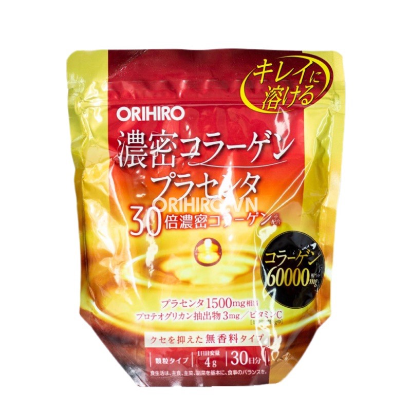 TPCN Orihiro - Bột Collagen Nhau Thai Heo Orihiro 60000mg (120g)