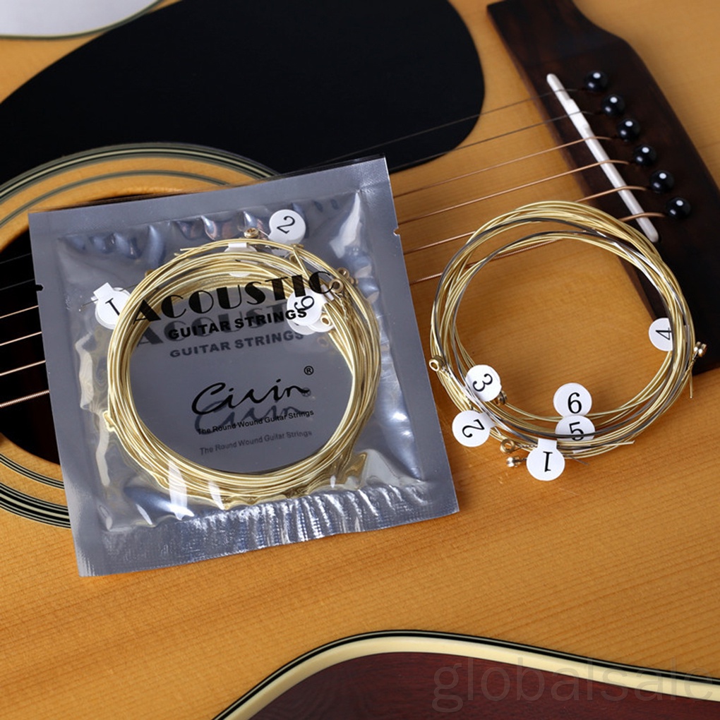 Set 6 dây đàn guitar thay thế bằng đồng R-R