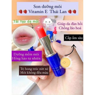 🇹🇭[CHÍNH HÃNG] SON DƯỠNG VITAMIN E CHERRY THÁI LAN CÓ MÀU KHÔNG CHÌ 🇹🇭🇹🇭