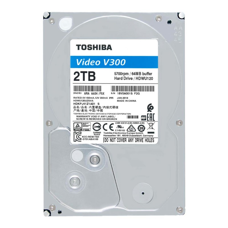 Ổ cứng Camera Toshiba V300 Video Stream 2Tb 5700rpm 64Mb