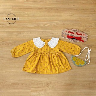 Váy bé gái cổ sen kèm phụ kiện