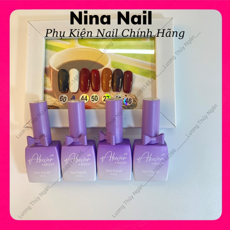 Sơn Gel Màu Đen Trắng Nước Gạo Đỏ Mận Ngọc Thủy Chính Hãng 15ml