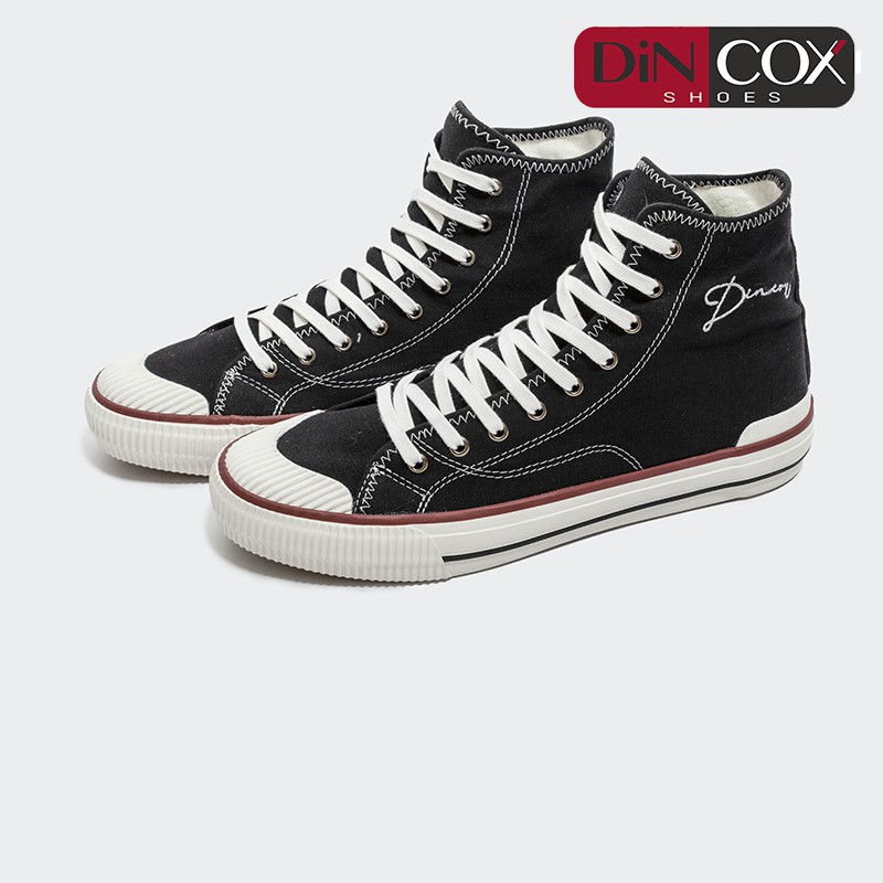 GIày Sneaker Vải Unisex DINCOX GD21 Hi Black Cá Tính