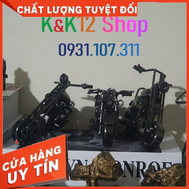 Moto trang trí để bàn. Bộ xe moto mô hình độc đáo. Đồ chơi thủ công mỹ nghệ. Quà tặng ý nghĩa cho các bạn nam.