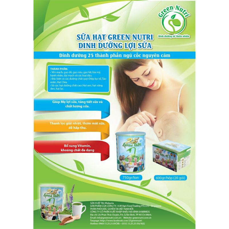 BỘT NGŨ CỐC DINH DƯỠNG TỪ THIÊN NHIÊN 25 green nutri