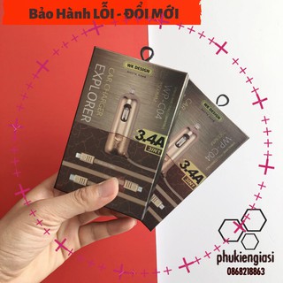Tẩu sạc oto kèm dây hiệu WK Cao cấp