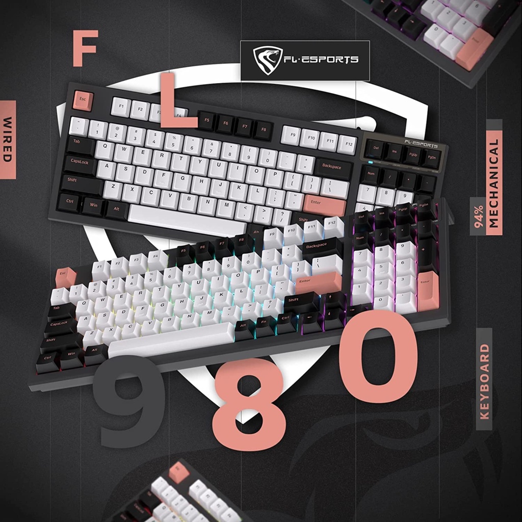 Bàn phím FL-Esports FL980 CP White OV Kailh Box White