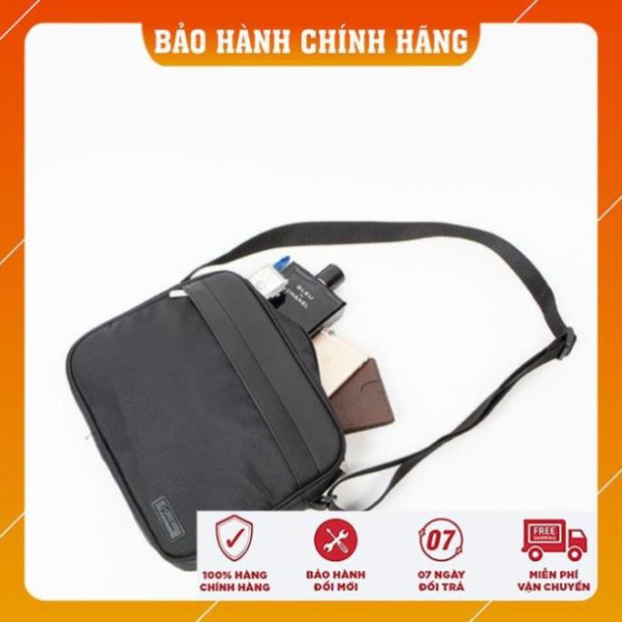 Túi đeo chéo nam đựng ipad Rainbow Hamburg chất liệu canvas phối da thời trang unisex