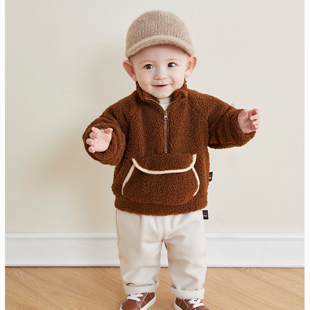 Áo len lông cừu cho bé Mario Store áo khoác len họa tiết đáng yêu hàng xuất khẩu