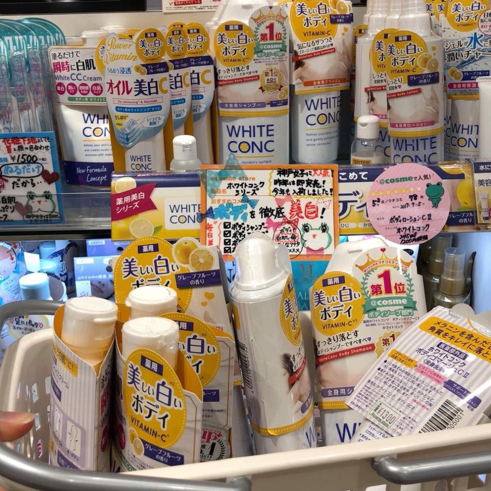 Bộ Tắm &amp; Dưỡng Trắng Da Toàn Thân White Conc C - Nội Địa Nhật - Số 1 Nhật Bản