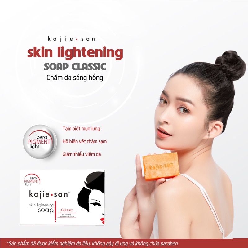 Set 3 cục xà bông trắng da, loại bỏ mụn lưng Kojie.San Philippine