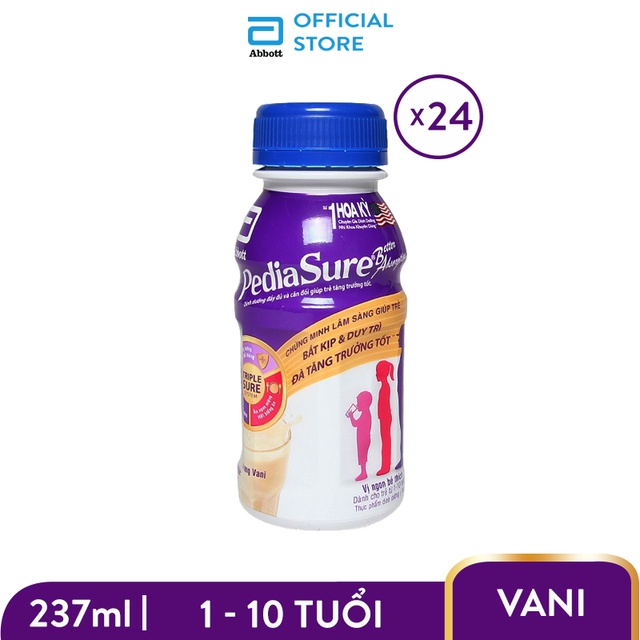 Thùng 24 Sữa nước PediaSure 237ml/chai hương vani