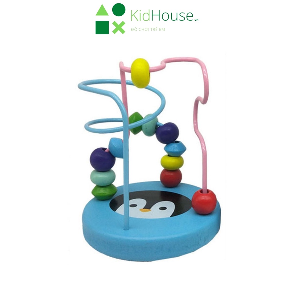 Đồ chơi gỗ montessori, bộ luồn hạt rèn luyện kỹ năng khéo léo, phát triển tư duy cho bé KidHouse.vn