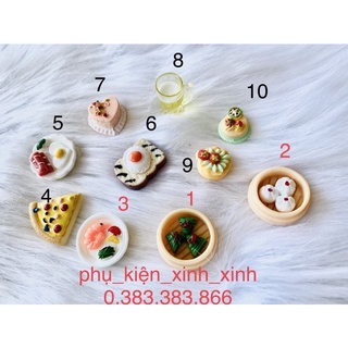 Jibbitz gắn dép crocs mẫu nhựa cứng đồ ăn