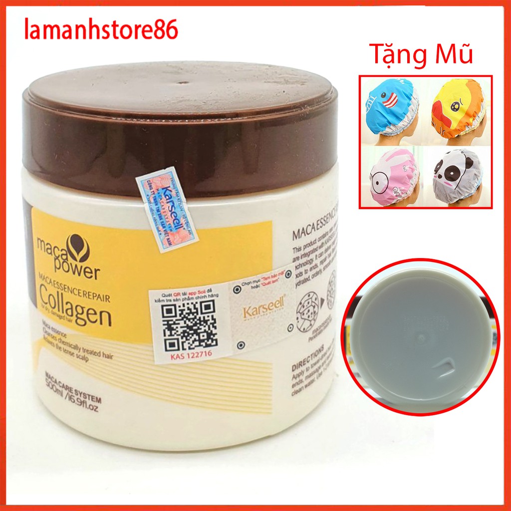 Ủ TÓC - KEM HẤP TÓC KARSEELL MACA - CHÍNH HÃNG - TÚI 500ML - HŨ 500ML SIÊU PHỤC HỒI TÓC KHÔ SƠ.