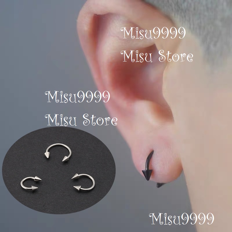 Khuyên titan mũi tên uốn hình Cong U đeo môi tai mũi