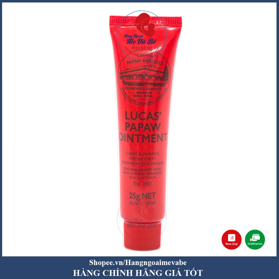 Kem Đu Đủ Đa Năng Lucas' Papaw Ointment 25g chính hãng ÚC