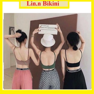 Áo bra, Áo Ngực,Áo Lót Nữ len tăm hở lưng khoét lưng Freesize < 57kg
