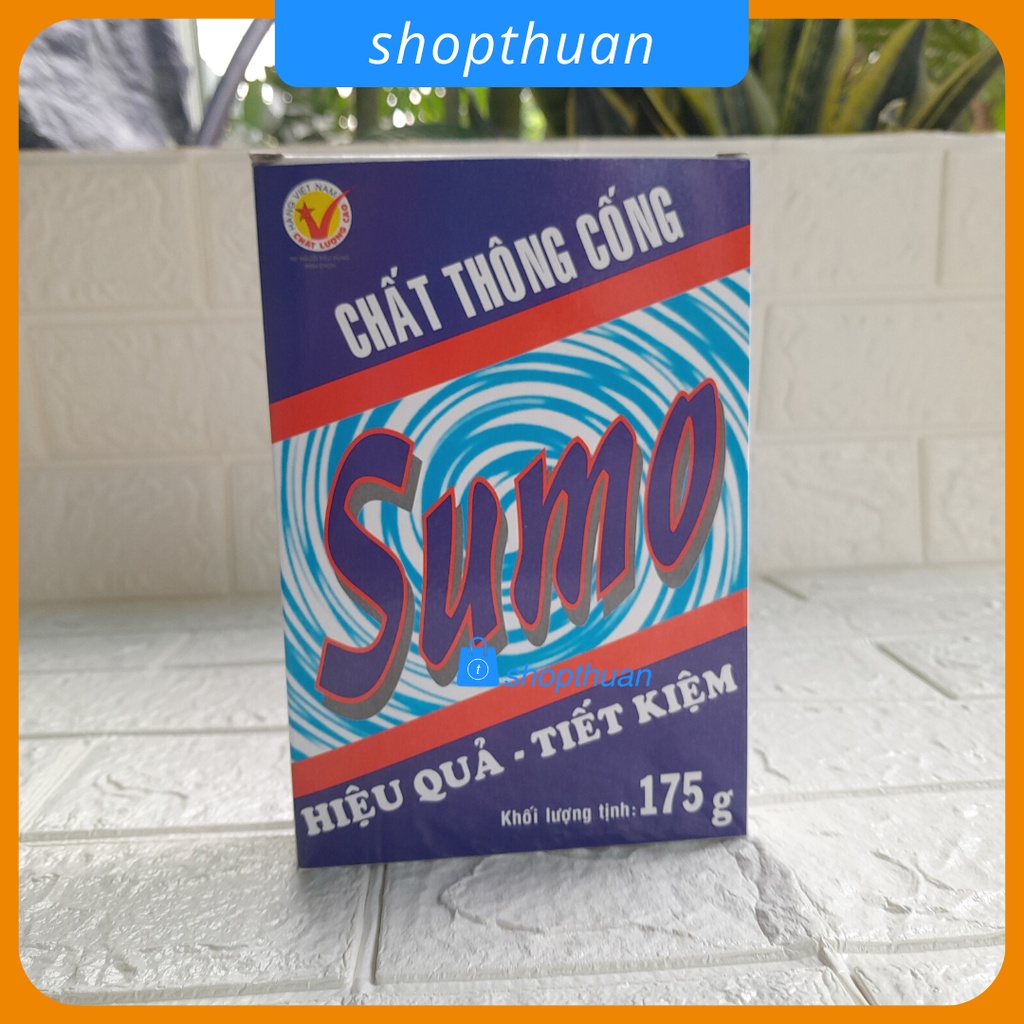 Chất thông cống Sumo 175gr, , thông sạch cặn bã, rêu, giấy, tóc,... trong phòng tắm, lavabo, sàn bếp