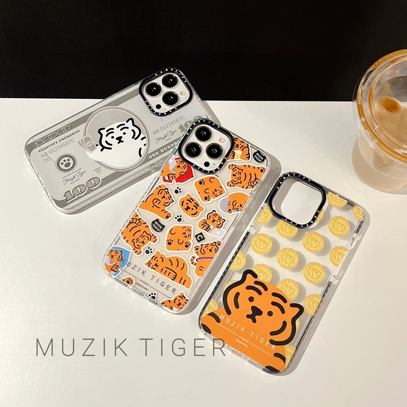 Casetify Ốp Điện Thoại tpu silicone Hình Con Hổ Cho iphone xr 11 12 13 14 15 plus pro max