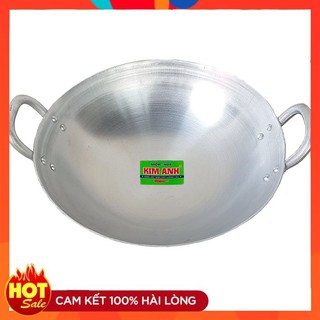 💕💕 FREESHIP💕💕 Chảo Nhôm Đáy Sâu Lòng Chiên Thức Ăn Có Tay Cầm Cao Cấp