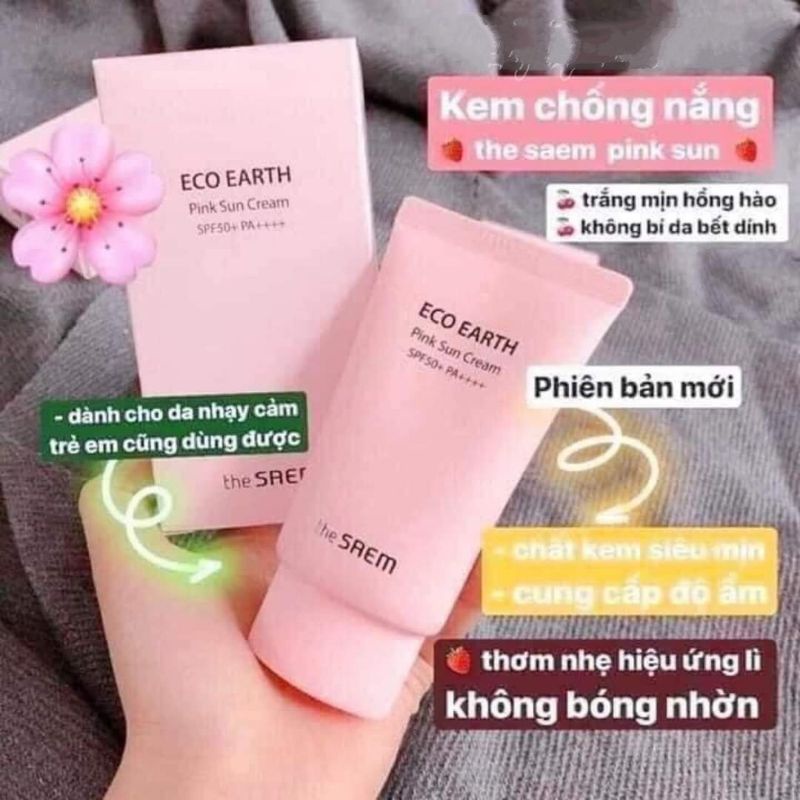 Kem chống nắng The Seam Eco Earth Power Sun Cream [ MẪU MỚI NHẤT ] | BigBuy360 - bigbuy360.vn