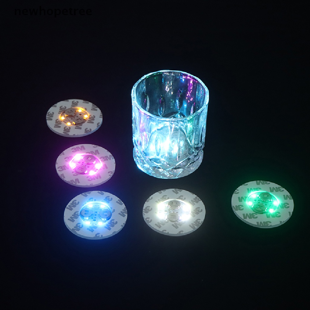 Bộ 5 Đế Lót Ly Rượu Có Đèn LED Thay Đổi Màu Sắc 3 Chế Độ