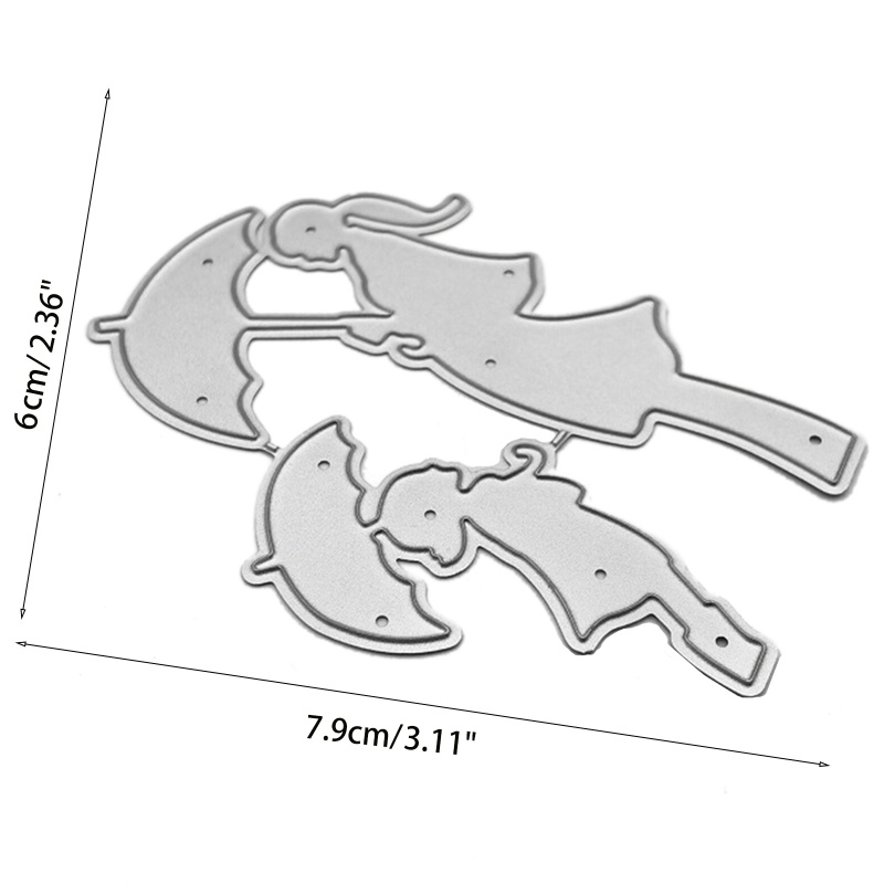 Khuôn Cắt Giấy Kim Loại Hình Mẹ Và Con Gái Xinh Xắn