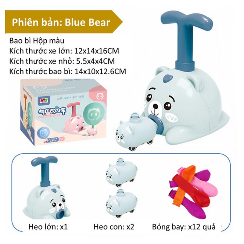 Đồ Chơi Lắp Ráp, Lắp Ghép, Xếp Mô Hình Xe Bơm Bóng Bay, Đồ Chơi Trẻ Em Thông Minh Xếp Mô Hình Đua Xe Cho Bé Gái, Bé Trai