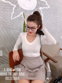 Áo thu đông cổ tim