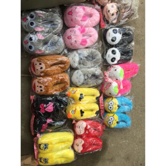 Freeship 99k TQ_Dép bông hình thú 100k