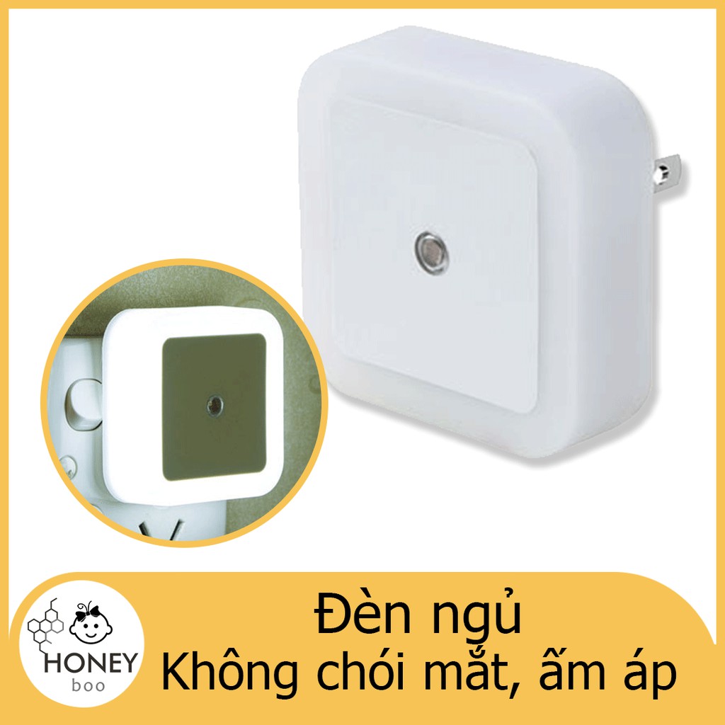 Đèn led đèn ngủ vuông cảm ứng tự động tắt mở cảm biến ánh sáng chất lượng cao Honey Boo【LMP-KOTAK】