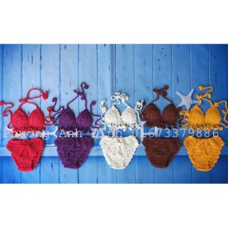 Sét bikini len móc - bikini len handmade cho bé - có sẵn - nhận oder theo màu và kích thước