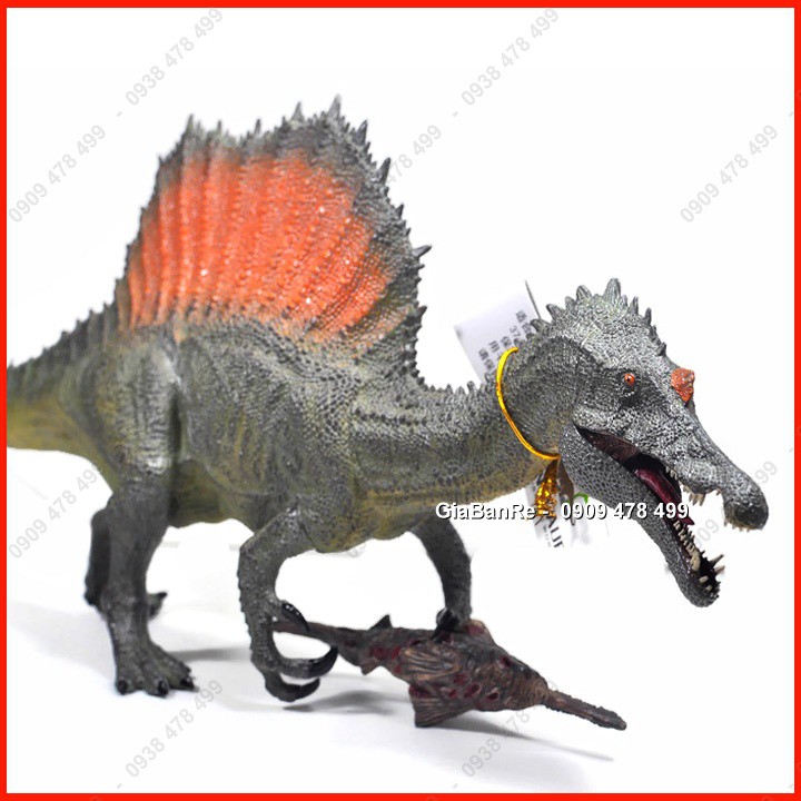 Mô Hình Khủng Long Thằn Lăn Cá Sấu Gai Spinosaurus Bắt Cá - Size Lớn - 7712.1