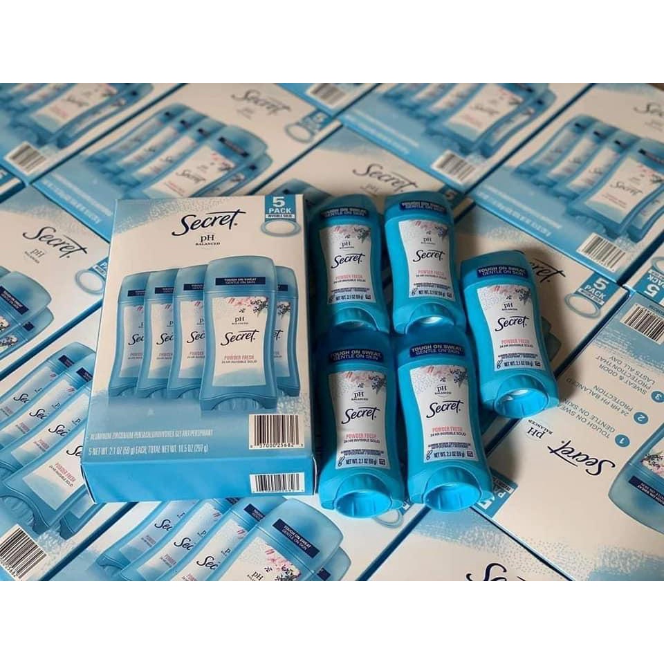 Lăn Khử Mùi Secret Balance Powder Fresh 59g Mỹ